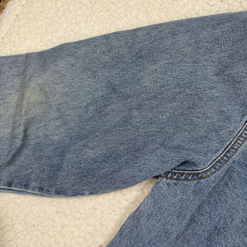 VTG Cabin Creek Women Sz. L Denim Jean Barn Chore Shacket Jacket 4 Pockets - Picture 7 of 10